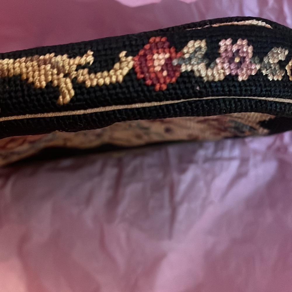 Vintage Rare Floral Needlepoint Tapestry Bag.Made In Australia 🔺FIRM🔺 - Picture 4 of 16